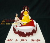 Mr & Mrs Couple  Engagement Cake