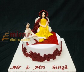 Mr & Mrs Couple  Engagement Cake