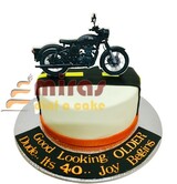 Smart Dude's  2 D Royal Enfield Birthday Cake