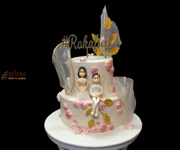 Rokafied Engagement Cake