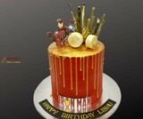 Buttercream Iron Man Birthday Cake