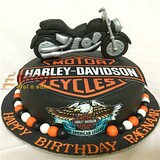 Custom Birthday Cake Born To Ride Harley Bike