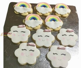 Rainbow and Cloud Cookies