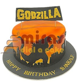 Godzilla Birthday Cake