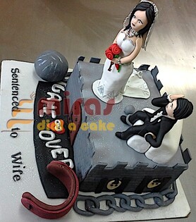 Bachelorette Party Cake-Sentenced to wife
