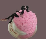 Girl Silhouette Birthday Cake