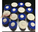 Blue and White Lockdown Cupcakes