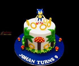 Cute Sonic Birthday Cake