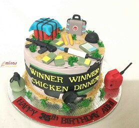 PUBG Theme 35th Birthday Cake