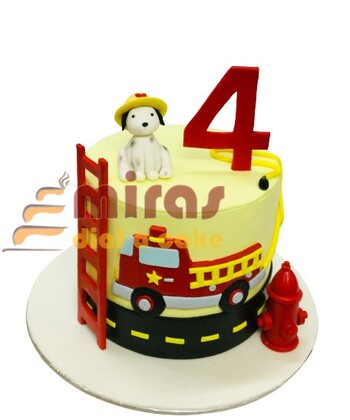Firefighter  theme Dessert Table ( 1.5 kg cake, 6 cupcakes) (1)