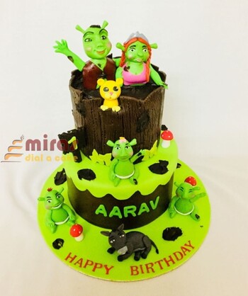 Shrek themed cake 2kgs
