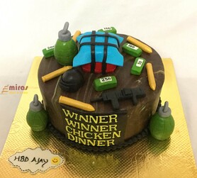 PUBG Winner Chicken Dinner Cake