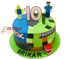 Srikar's Minecraft Birthday Cake