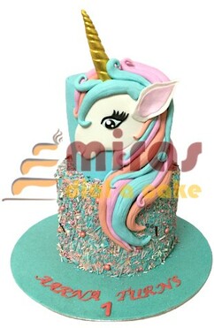 Arna's Pastel Unicorn Birthday Cake