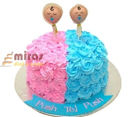 Baby Face Baby Shower  Cake
