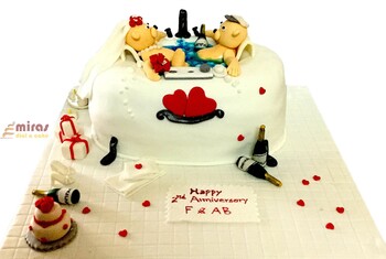 Cute Pool Anniversary Cake