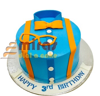 Blippi's Shirt Fresh Cream Birthday Cake