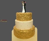Gold Theme Wedding Cake