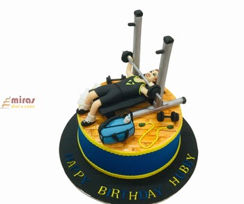 Gymming Hubby Birthday Cake