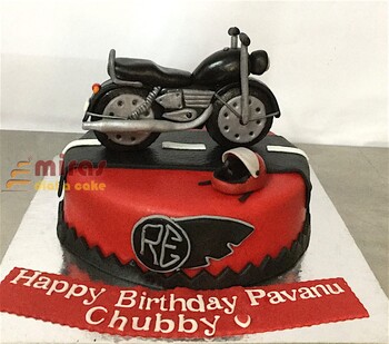 RE Custom Bike Birthday Cake