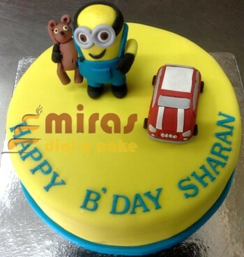 Customized Birthday Cake Minion & Car
