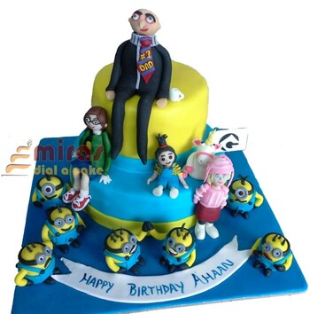 Birthday Cake Minion Despicable Me theme