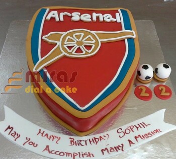 Arsenal Football theme Birthday Cake