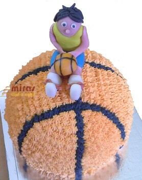 Basketball Fresh Cream  Birthday Cake
