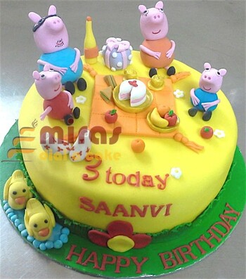 Saanvi's 3rd Peppa Pig Birthday Cake
