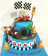 7th Birthday Cake Carz theme