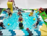 Kids in the Pool Birthday Cake